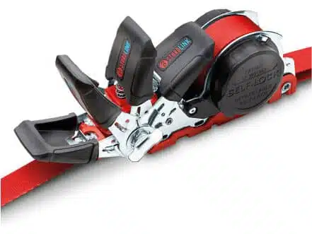 Sangle autoretractable 25 mm rouge, serrage facile
