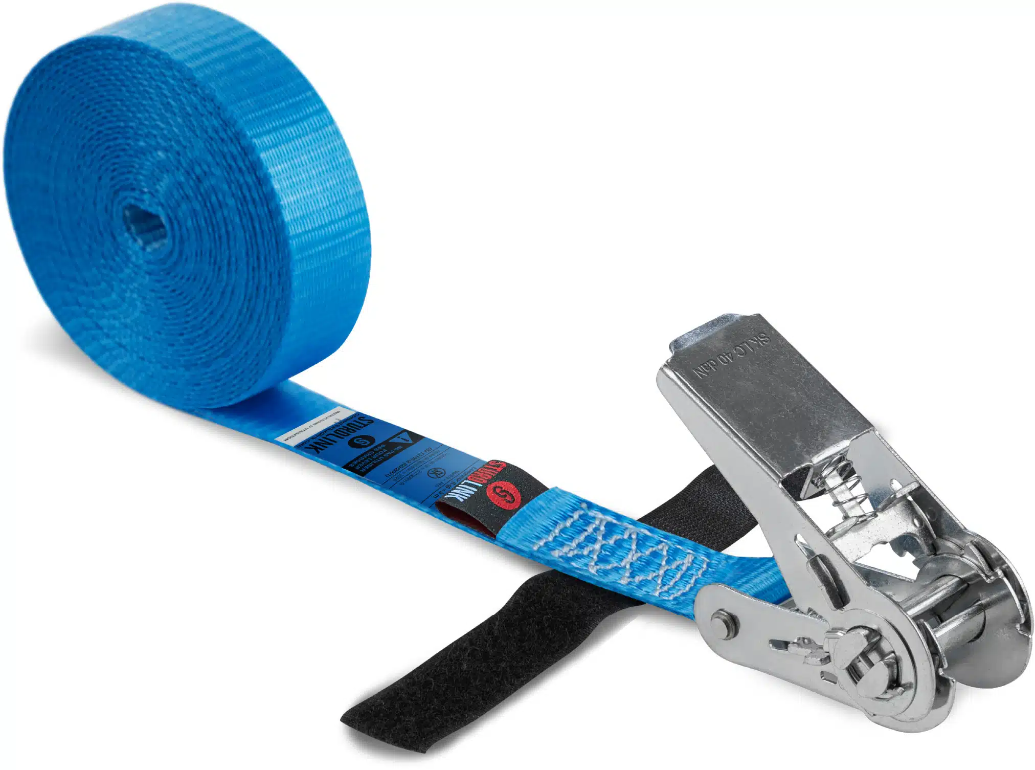 Sangles d'arrimage bleu 25 mm avec boucle à griffe