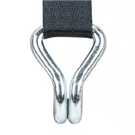 Sangle autoretractable 25 mm noir, crochet "J"