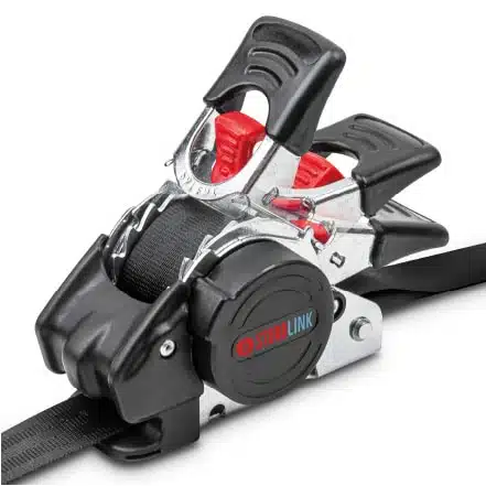 Sangle autoretractable 25 mm noir, serrage facile