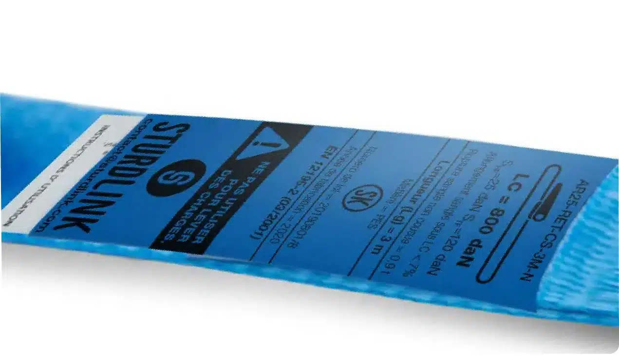 Double étiquette de traçabilité PVC.